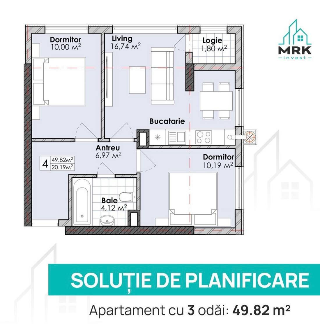 Apartament cu 3 camere,  Botanica,  Chișinău mun. foto 6