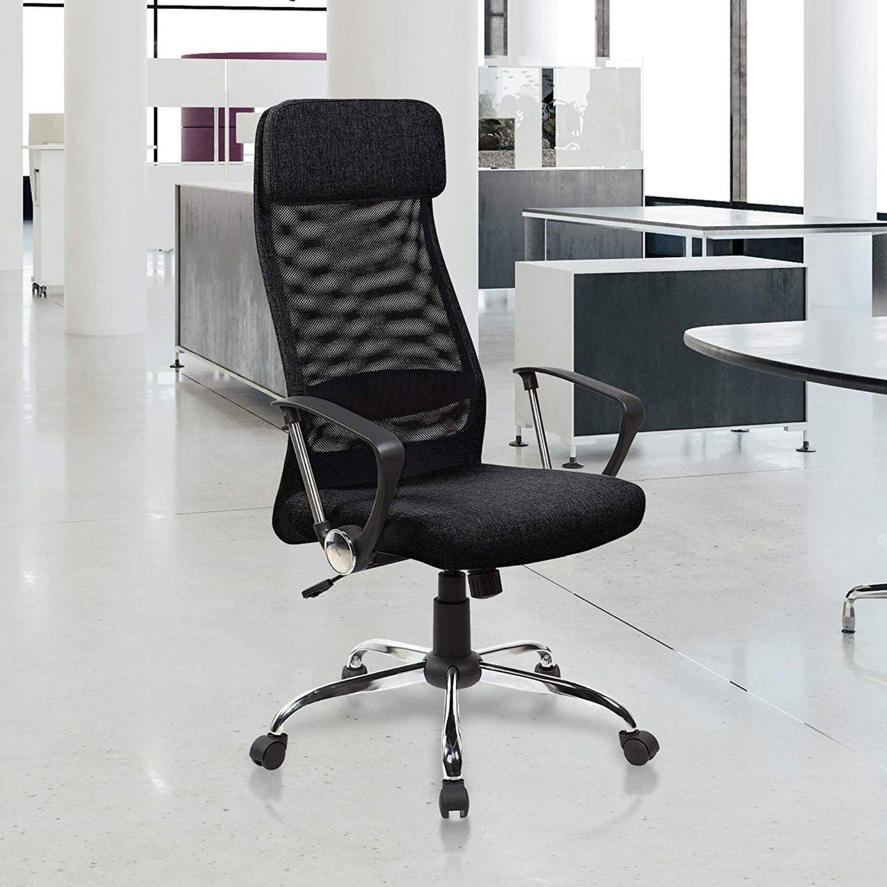 Офисное кресло F-65~Black/ Grey - отличная цена, доставка, кредит !!! фото 0