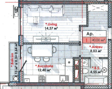 Apartament cu 1 cameră,  Telecentru,  Chișinău mun. foto 2