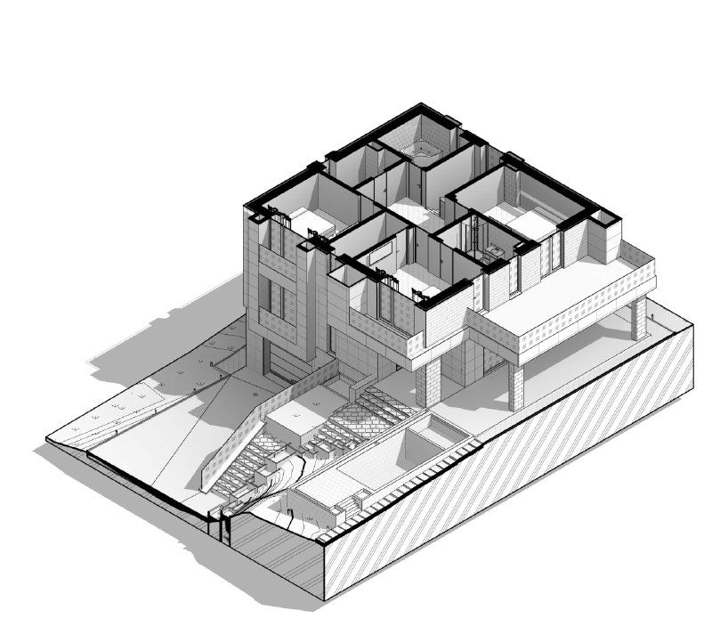 Casă de locuit individuală cu 3 niveluri/Subsol+Parter+Etaj/arhitectură/3D/inginer/renovare/proiecte foto 6