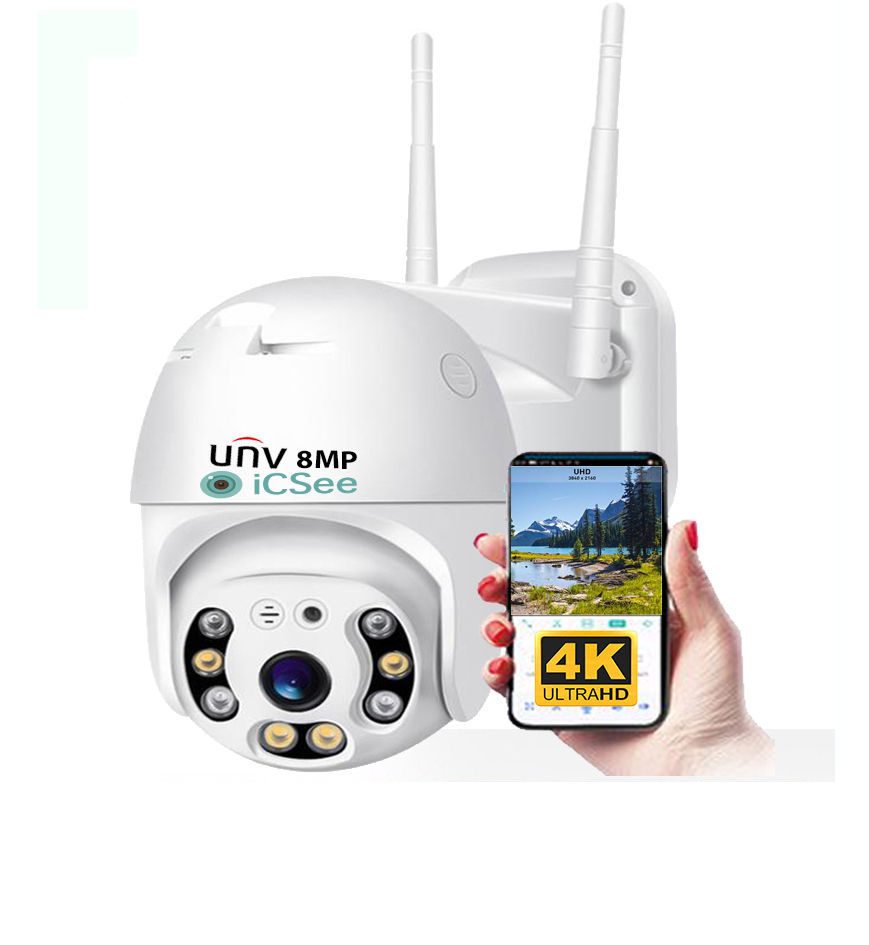 ИП камеры по самым низким ценам, UNV U8RA camera IP 8MP 4K UHD WiFi iCSee