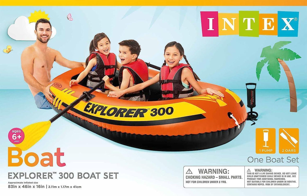 Надувная лодка Intex Explorer 300, Доставка по всей Молдове фото 2
