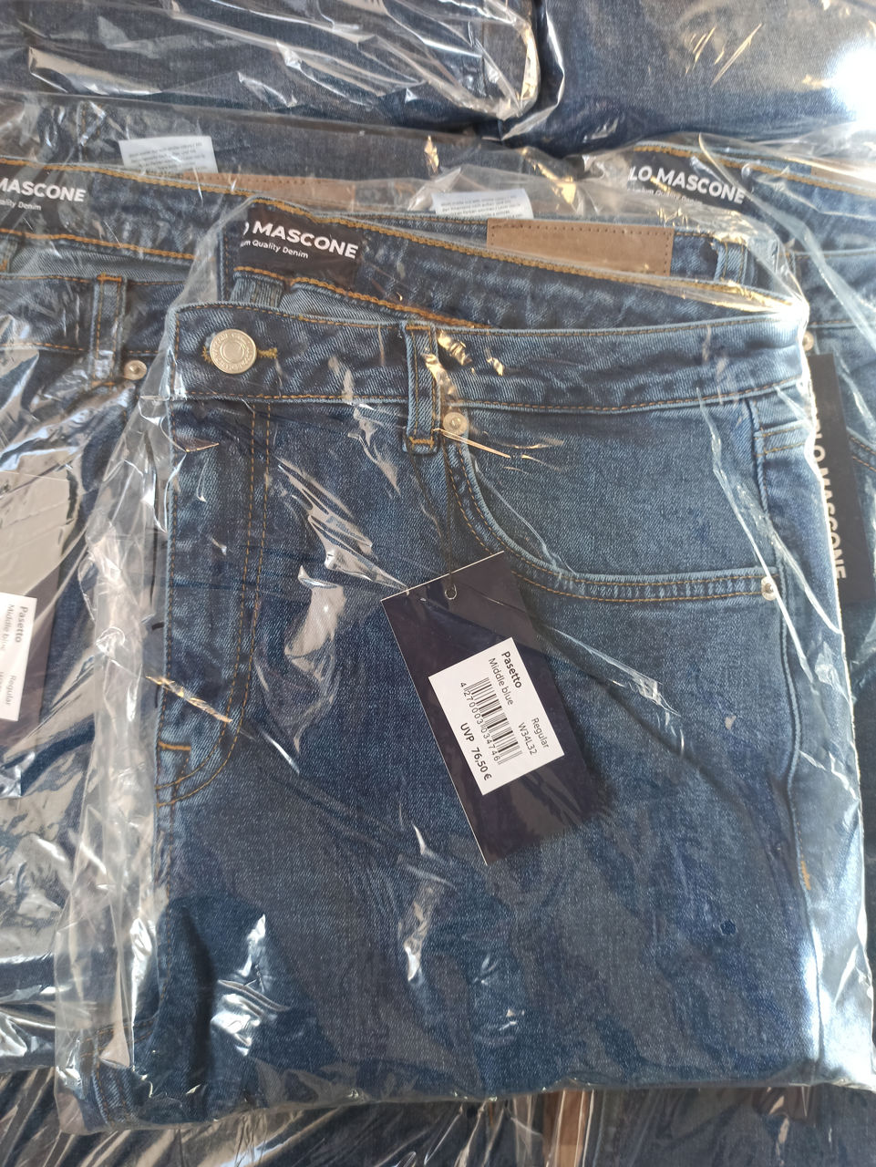En-gros! Blugi bărbătești Carlo Mascone | 815 perechi | Regular Fit | Dark Blue & Blue foto 1