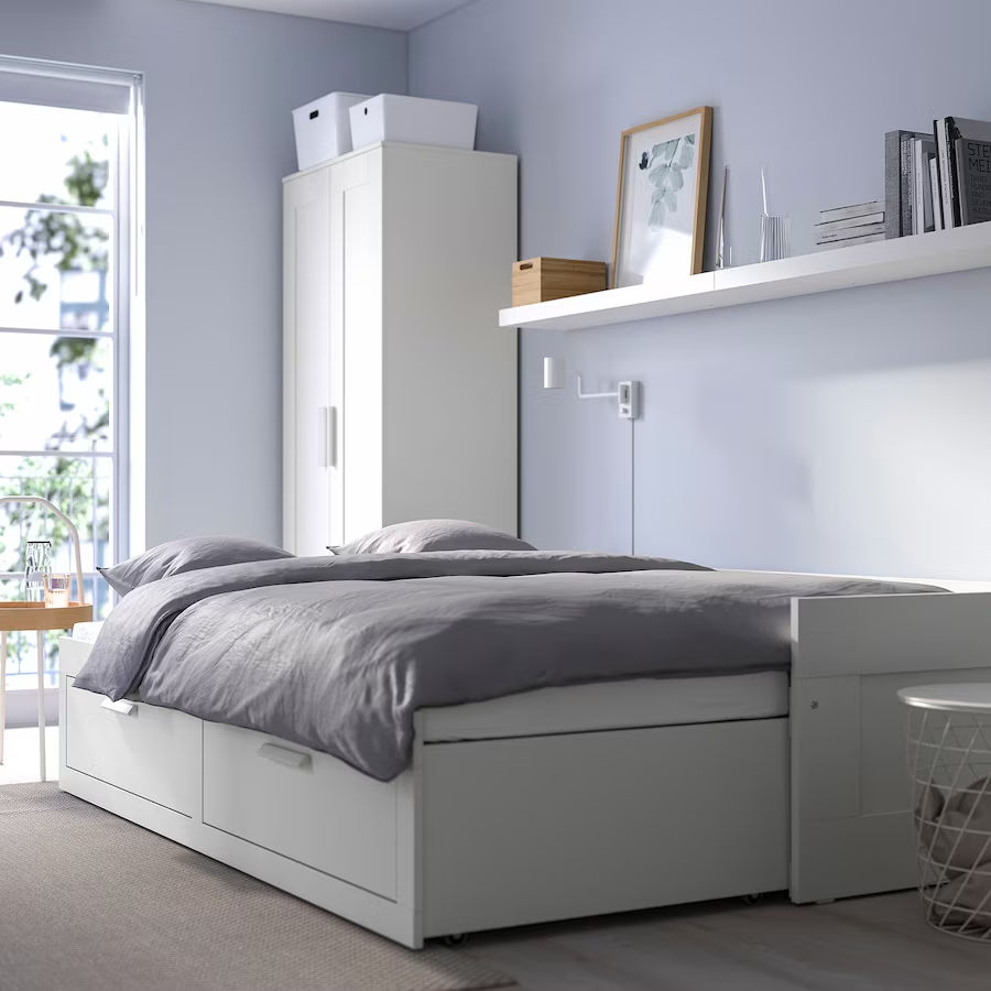 Pat cu 2 sertare IKEA Brimnes 80x200 foto 2