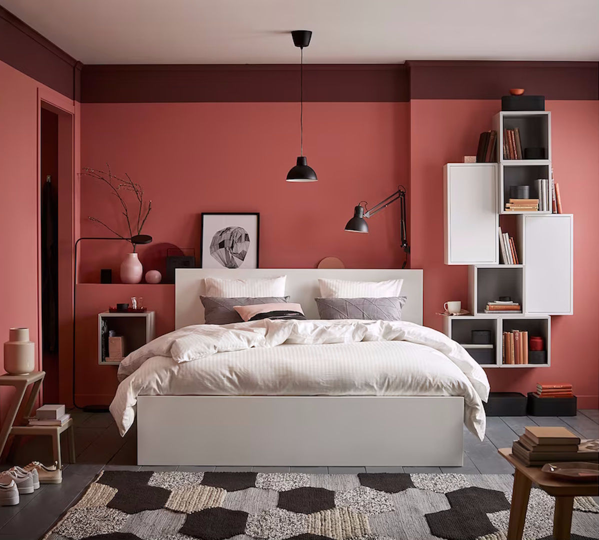 Pat Ikea Malm/Luroy cu cutii de depozitare 180x200 foto 0