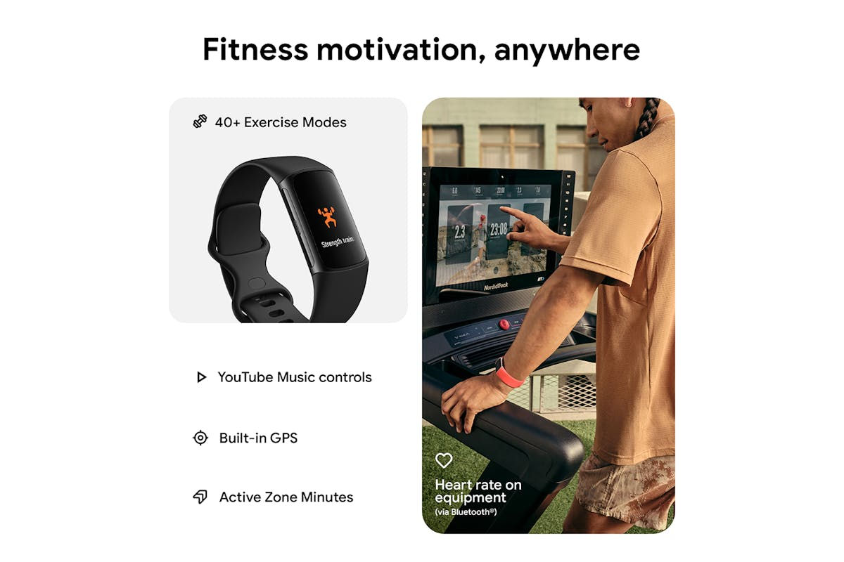 Новый  Fitbit Charge 6, GPS + glonass, Bluetooth, NFC, Черный фото 4