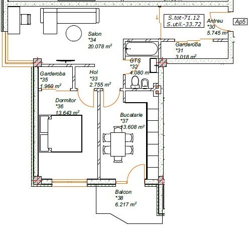 Apartament cu 2 camere,  Centru,  Telenești,  Telenești foto 2