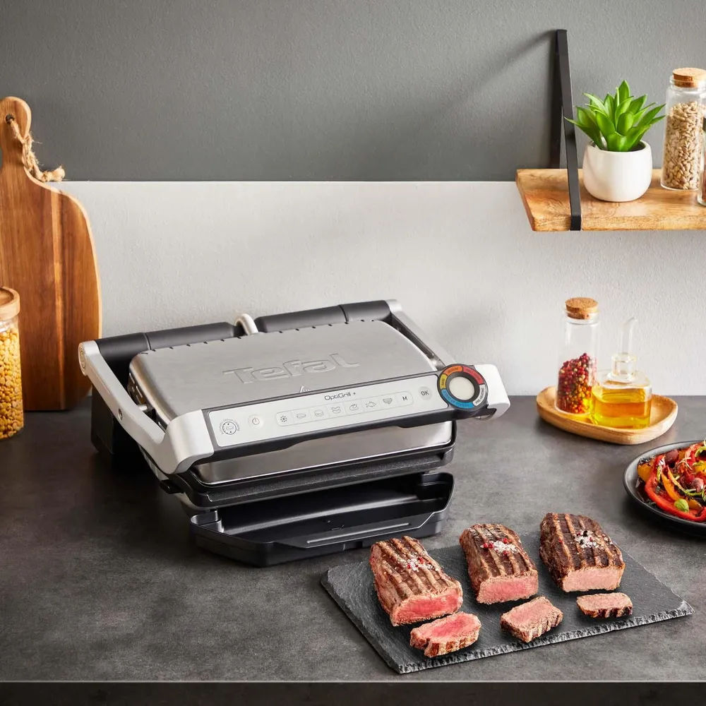 Gratar electric Tefal OptiGrill+ GC718D10, 2000W, 6 programe automate foto 6