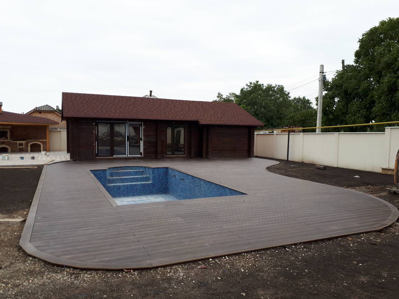 Decking WPC sistem de pavare pentru terase si piscine террасная доска древесно-полимерный композит foto 17