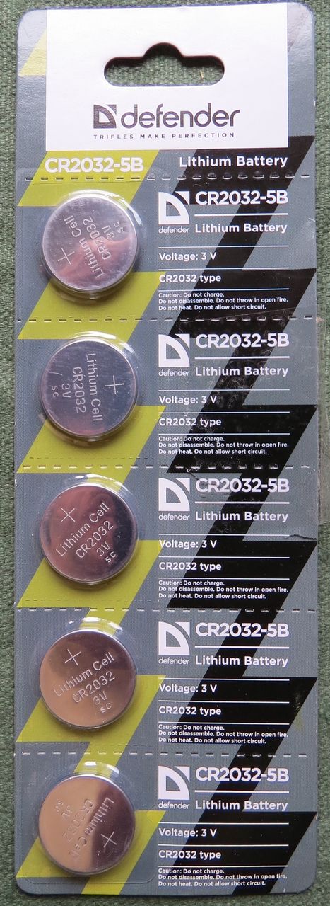 Батарейка элемент питания для компьютера CR 2032 3V