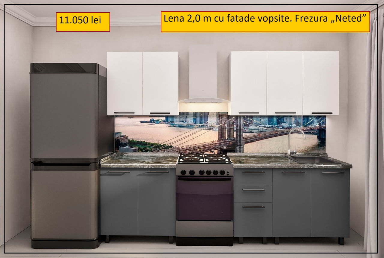 Credit ! Nou.Bucătării cu fațade vopsit(mat).Orice dimensiuni.Kухни с крашеными фасадами.Все размеры foto 8