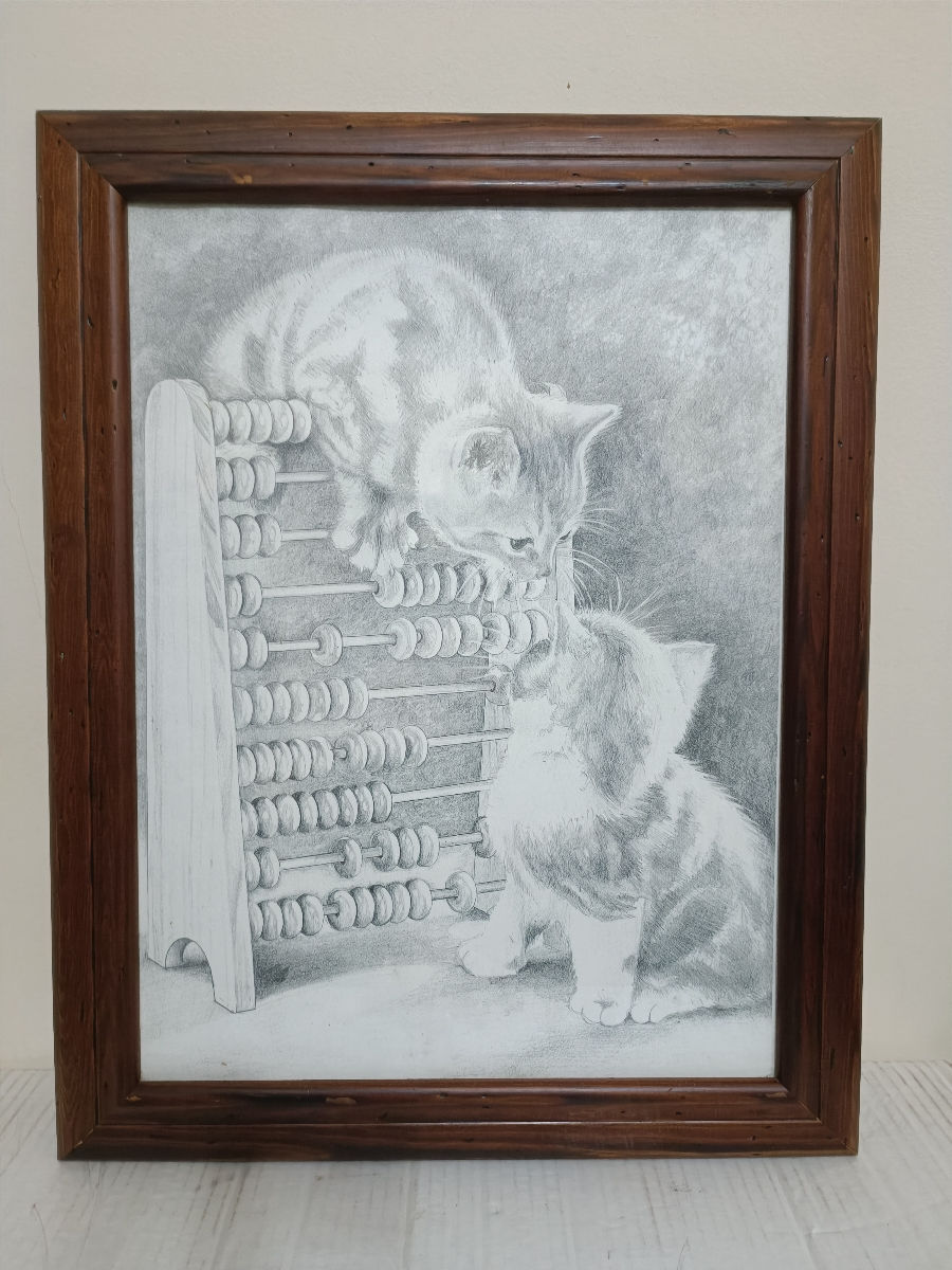 Tablouri pictate cu rama din lemn  foto 1