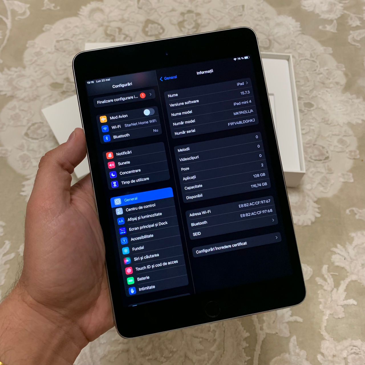 Apple iPad mini 4 128GB Wi-Fi 7.9inch Space Gray foto 2