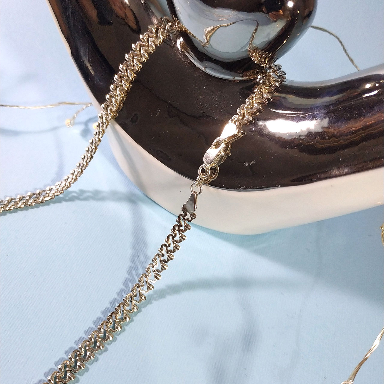 Серебрянная цепь 925 пробы 52 см