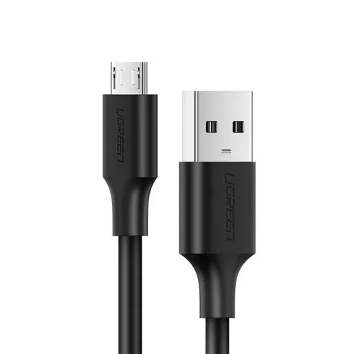 Cablu Date si Incarcare USB-2.0 A la Micro, Ugreen, Negru, 1 m foto 0