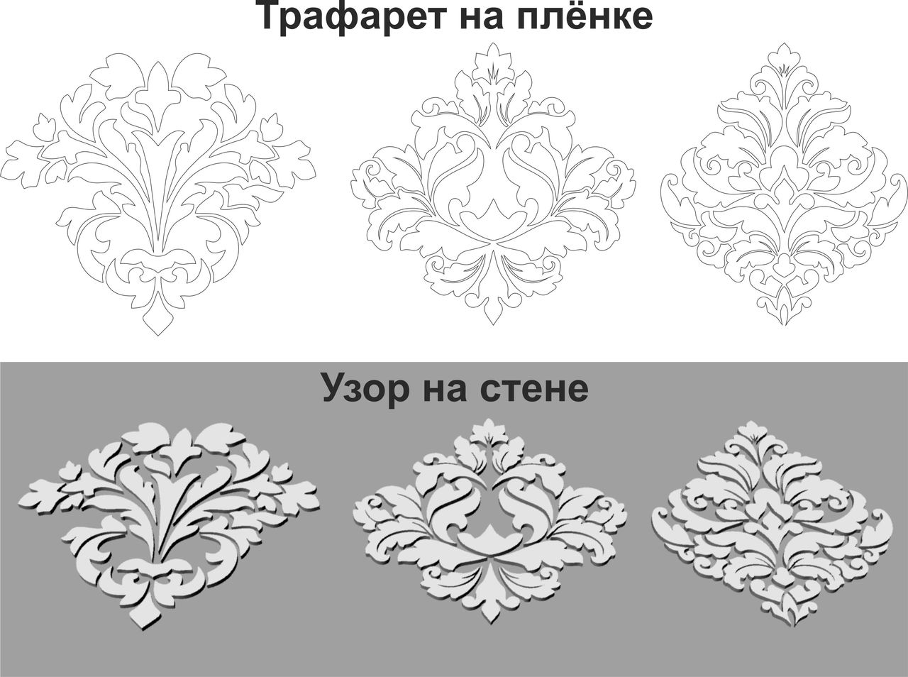 Трафареты для декоративной штукатурки. Тencuiuri decorative.