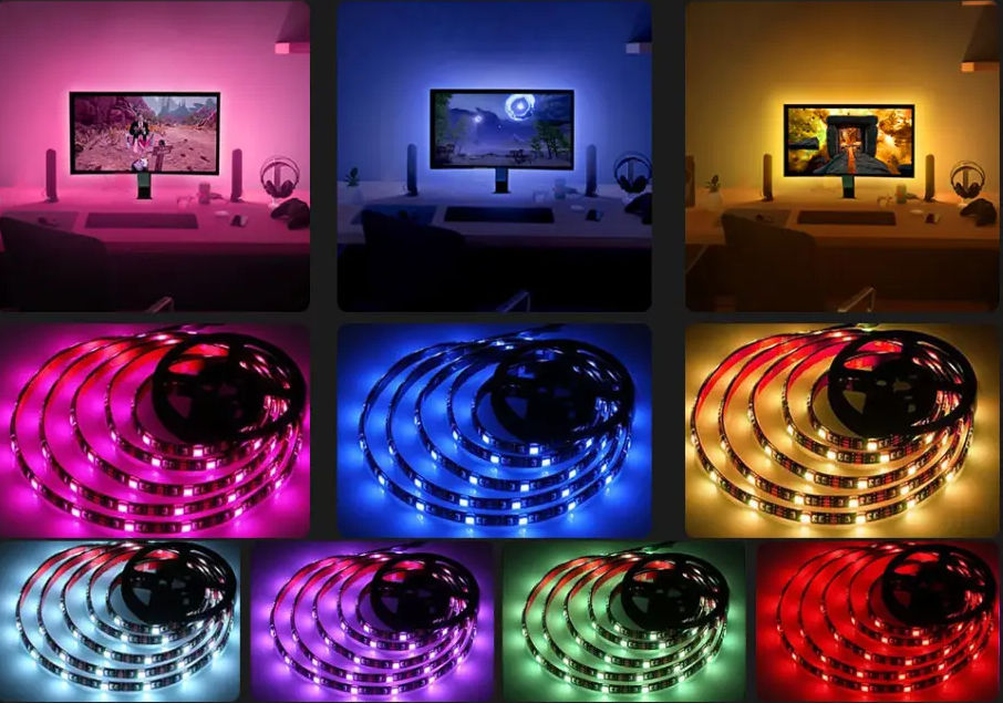 Bandă RGB cu reglare a culorii 14,4 W/m fără componente 60 LED/m IP20 (5 metri) foto 5