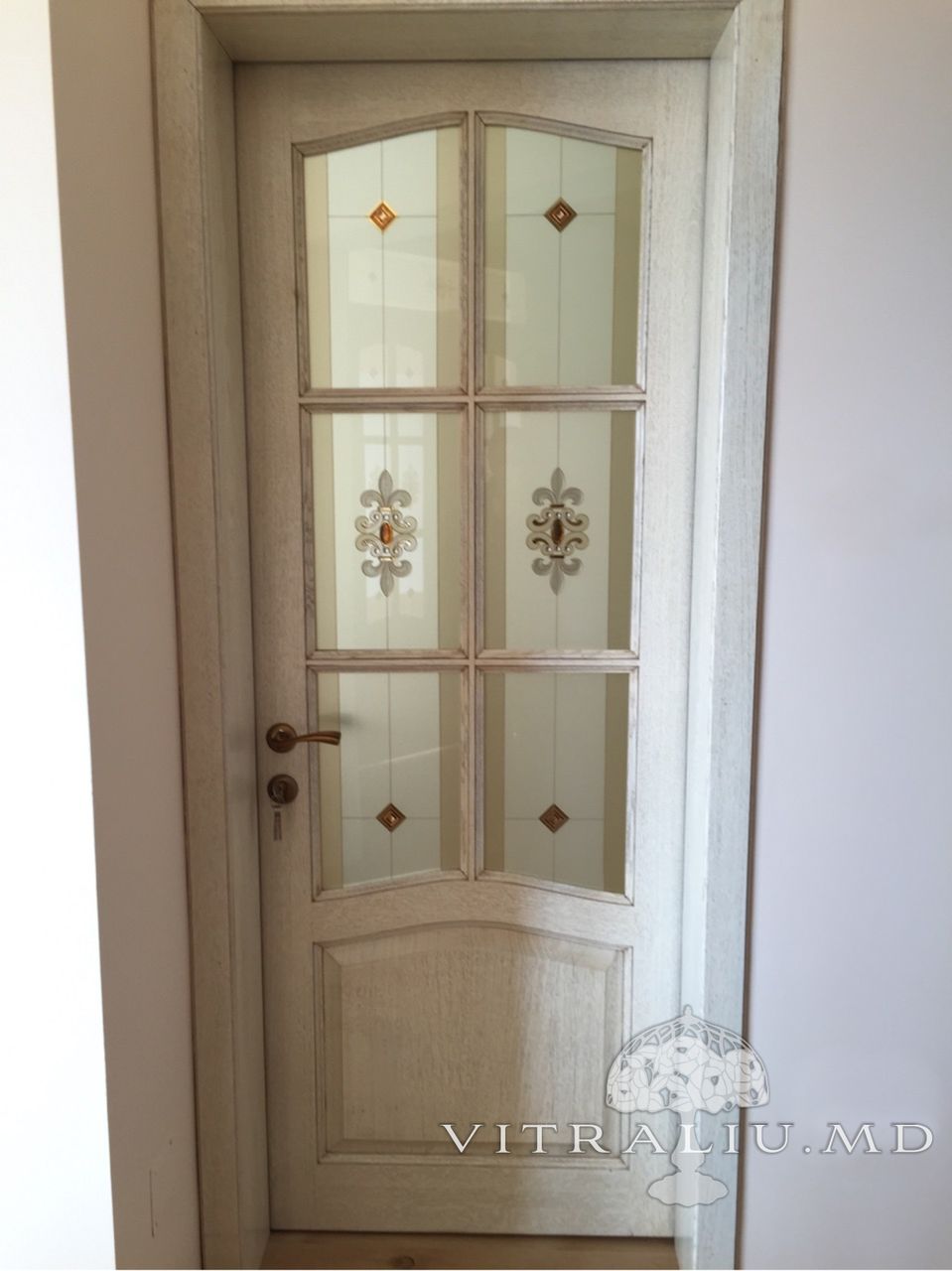 Vitralii si sticla decorativa pentru usi / витражи и декоративное стекло в двери foto 8