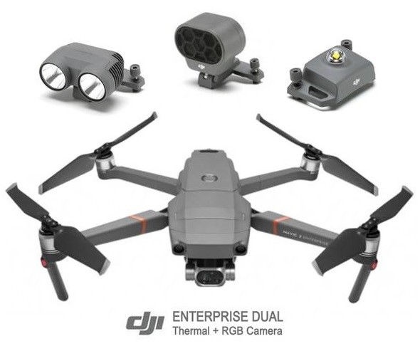 DJI Mavic 2 Enterprise DUAL, camera Termoviziune Flir si camera 4K + Smart Controller foto 1