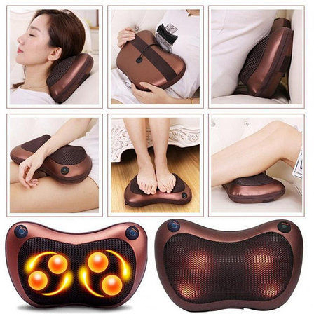 Массажная роликовая подушка Massage Pillow 8028. Бесплатная доставка foto 4