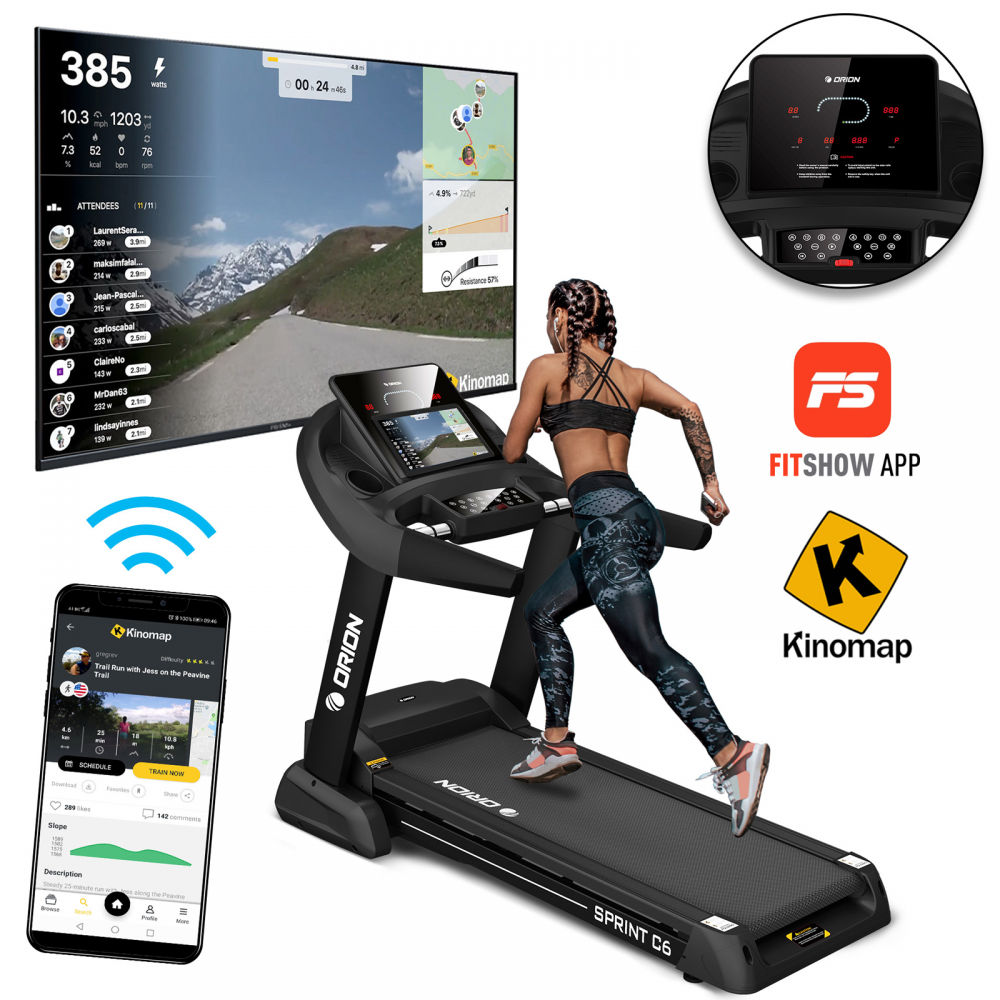 Banda de alergat electrica Orion Sprint C6, viteza maxima 20 km/h, bluetooth,motor 4CP, greutate 150 foto 2