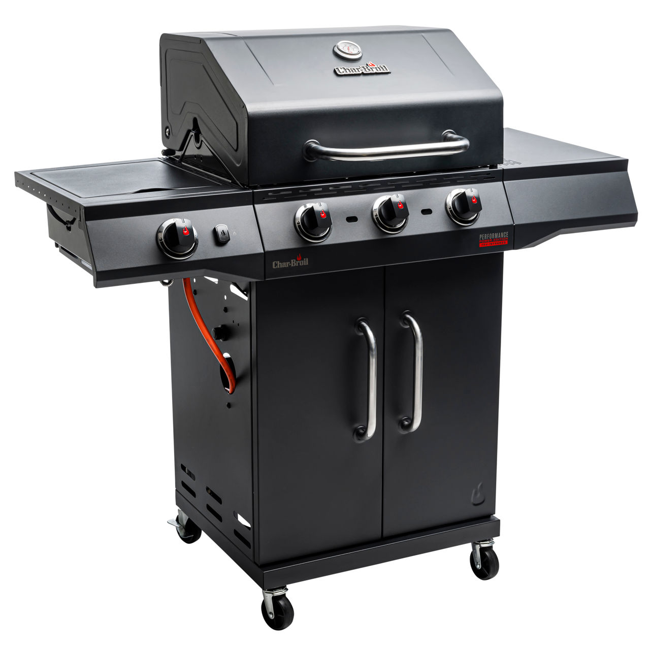 Gratar pe gaz din inox Char-Broil Performance Power Edition 3, grile din fonta, sear burner, plita foto 6