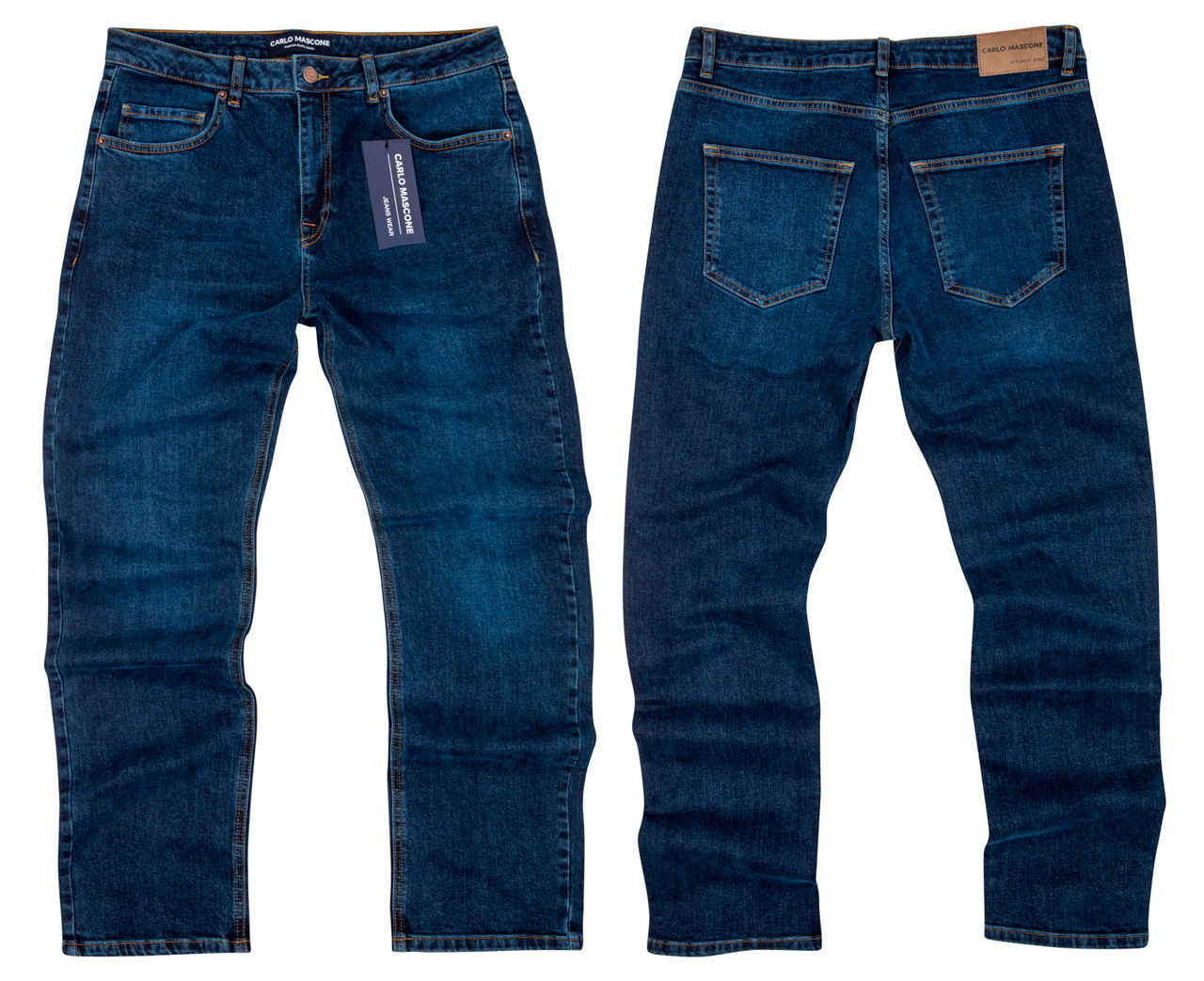 En-gros! Blugi bărbătești Carlo Mascone | 815 perechi | Regular Fit | Dark Blue & Blue foto 8