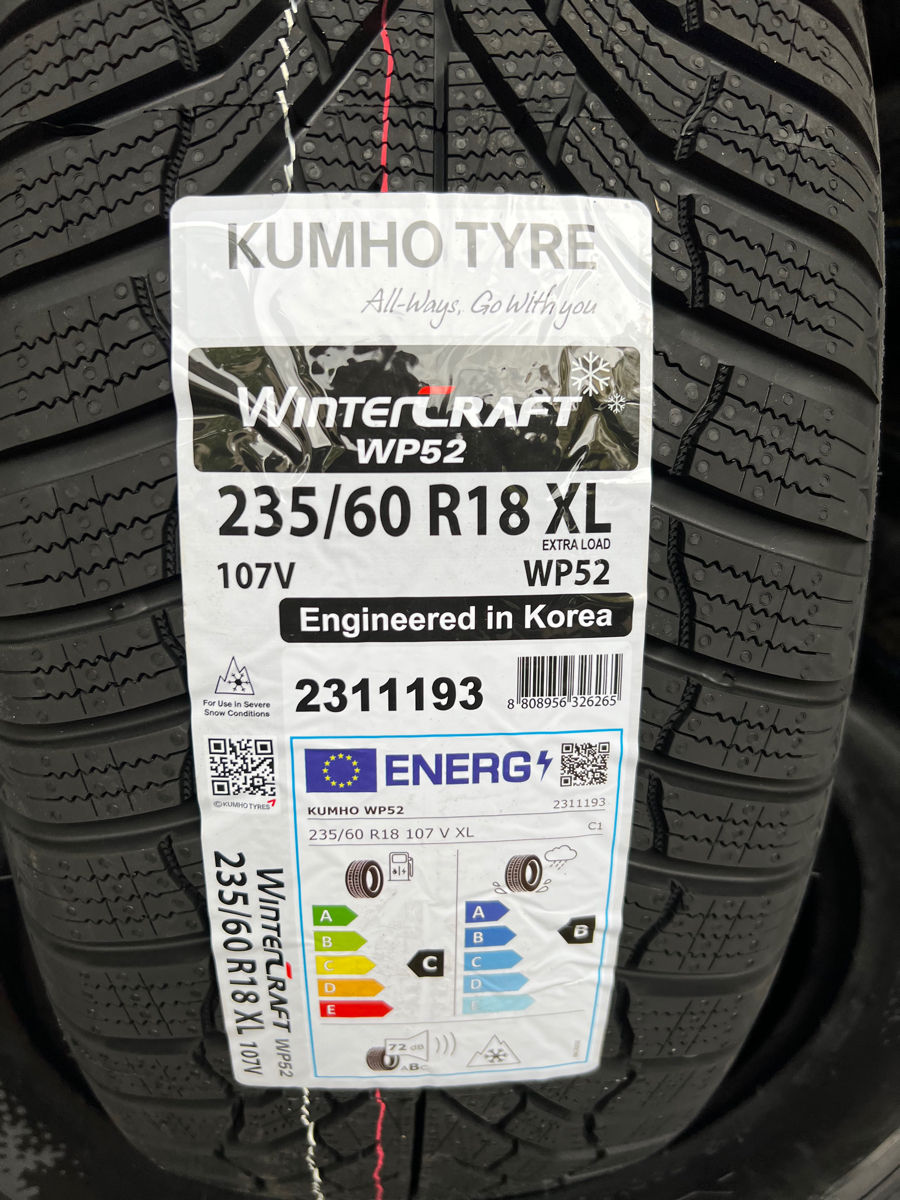 235/60 R18 Kumho Wintercraft WP52/ Монтаж, доставка, livrare 2023