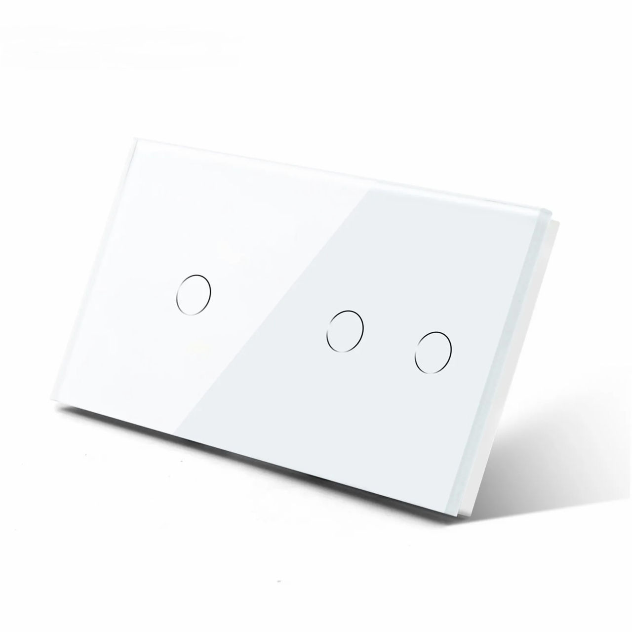 Intrerupator ALB, 1 clapa + 2 clape, set WiFI/ 1 way/86x157mm/L+N 600w / Articol 6WF1201N-WT foto 0