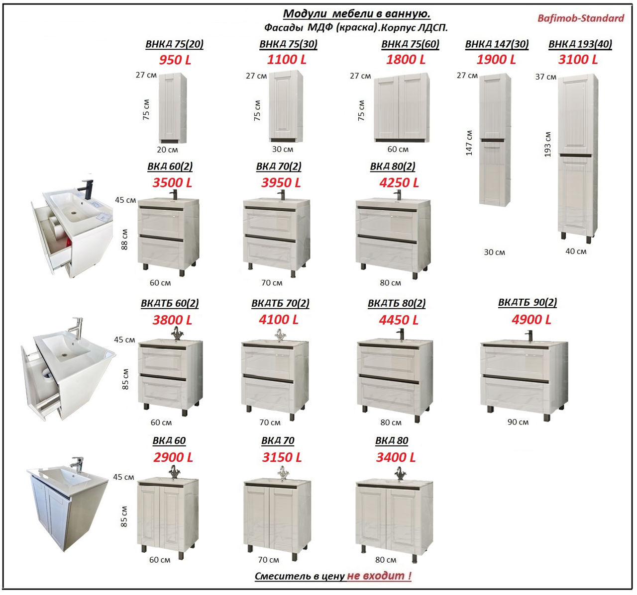 Мебель в ванную МДФ глянец/мат.Фабрика. Mobilier baie MDF lucios/mat (high gloss).De la producator. foto 2