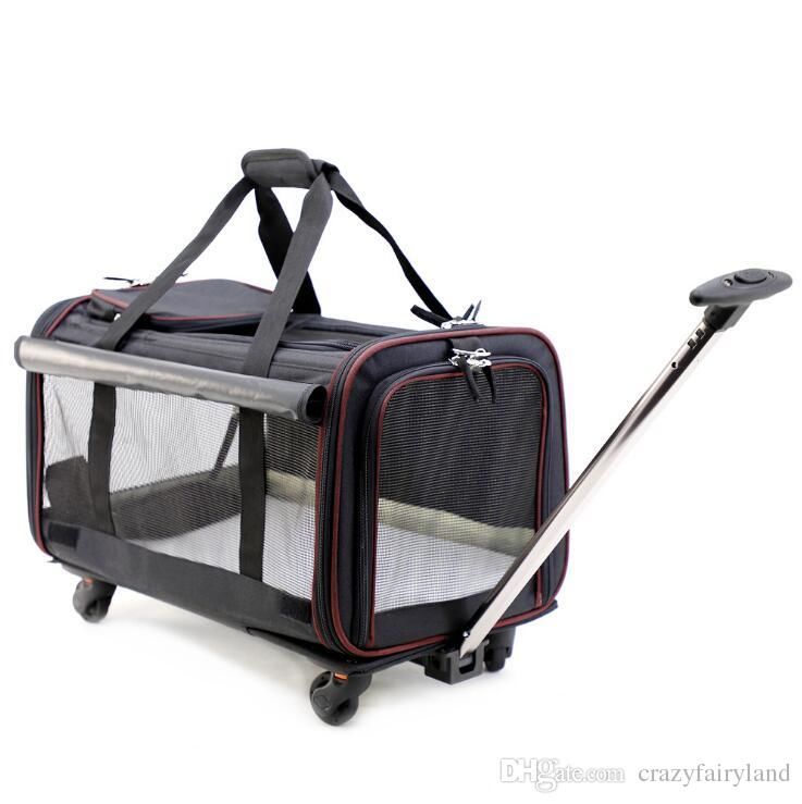 Сумка переноска на колесах для собак