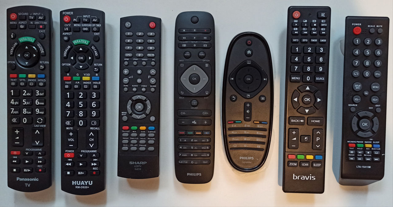 пульты для телевизора Samsung, LG, Panasonic, Sony, Sharp, Philips ...