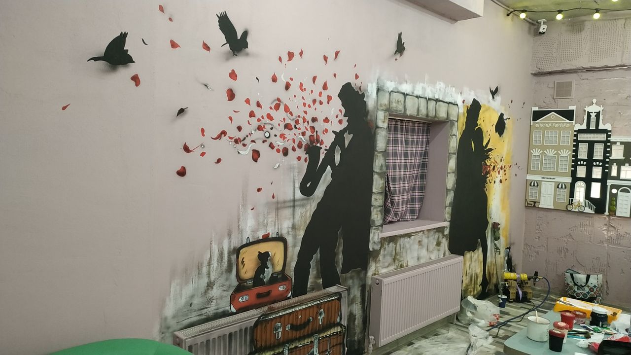 Художник /pictor /художественная роспись стен в интерьере /grafiti/ picturi pe pereti foto 2