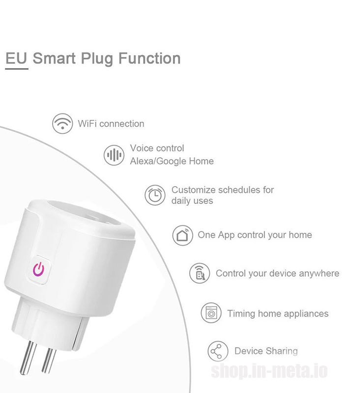 Умная Smart розетка Socket Plug Adapter WiFi foto 3