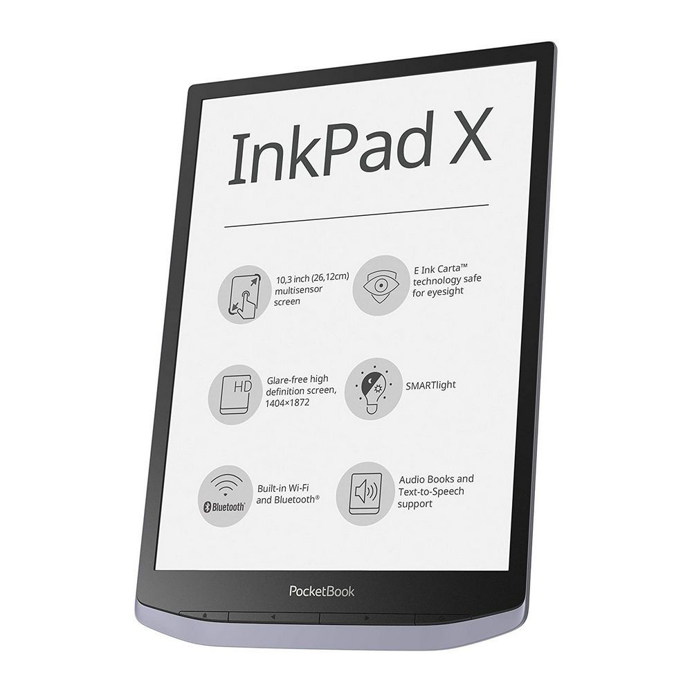 Pocketbook Inkpad X, Metallic Grey, 10" E Inkcarta Mobius (1404X1872)