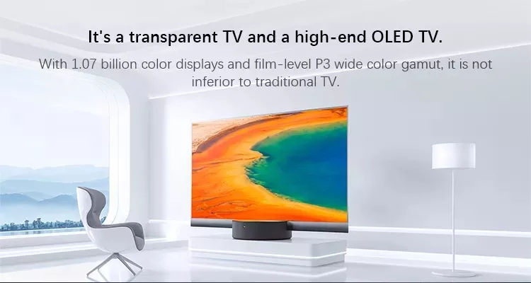 Xiaomi transparent прозрачный экран tv 55 inches oled 5.7mm ultra-thin bluetooth 5.0 dolby smart tv фото 6