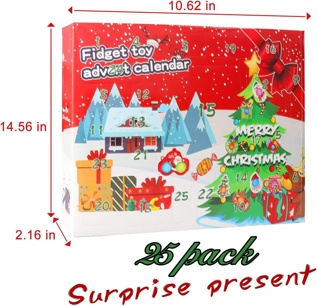 Calendar advent cu jucarii figurine 26buc