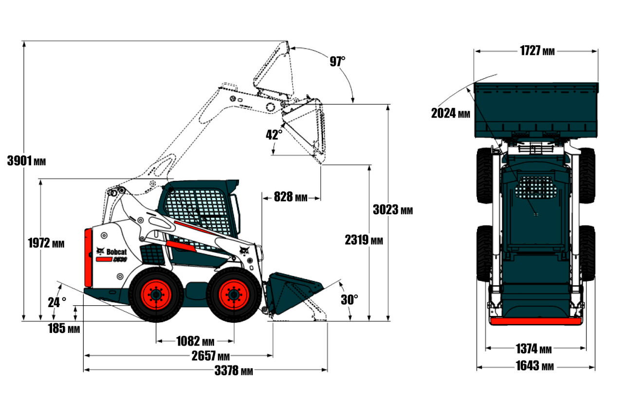 Погрузчик с бортовым поворотом Bobcat S 530, 2013, 2320 м/ч foto 4