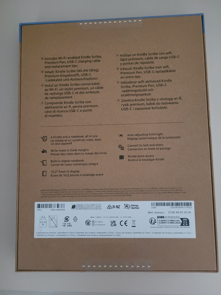 Amazon Kindle Scribe (64 ГБ) — обновлённый дисплей с ровными границами. Новый запечатаный фото 1