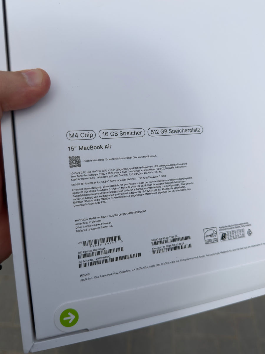 Macbook Air 15 | M4 | 16GB | 512GB