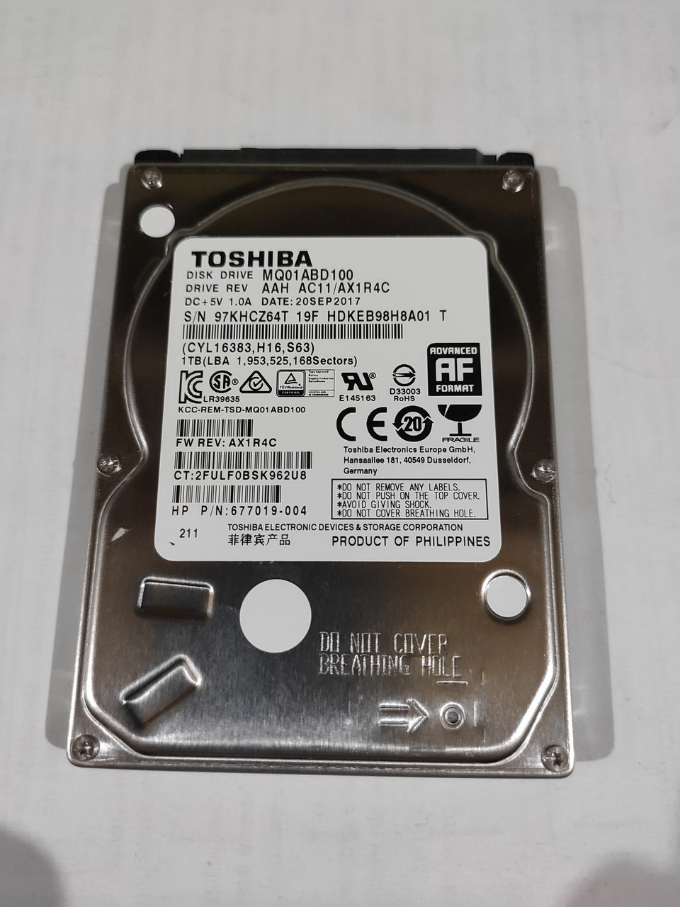 Toshiba 1TB 2.5" HDD