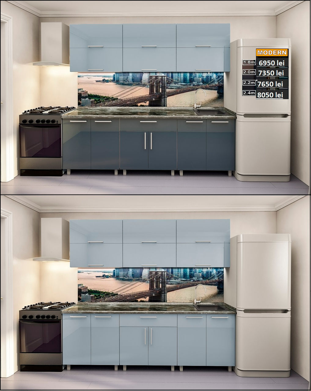 Bucătării blum 2.0m, hettich,kessebohmer. Fabrica de mobilă. кухни с фурнитурой "Блюм" foto 18