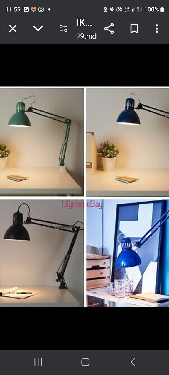 Lampi, Veioze, Lampadar și diverse accesorii pentru birou de la Ikea foto 0