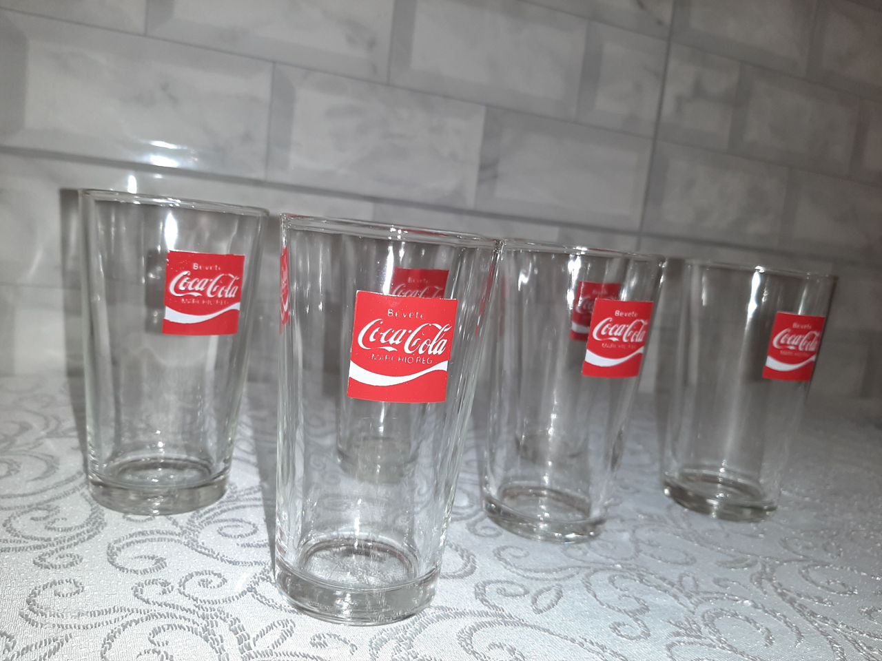 6 pahare Vintage Coca-Cola 100lei фото 2.