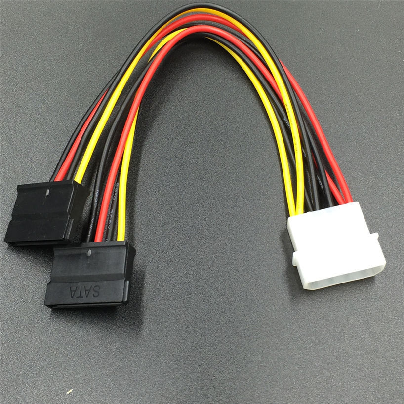 PSU Power Adapter 4pin IDE Molex Male to 2 SATA (Dual SATA) 15 Pin Female foto 5