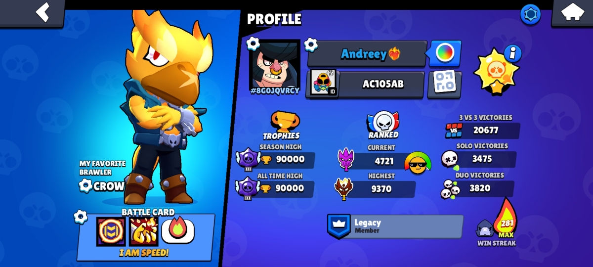 Cont de Brawl Stars 90.000🏆 foto 1