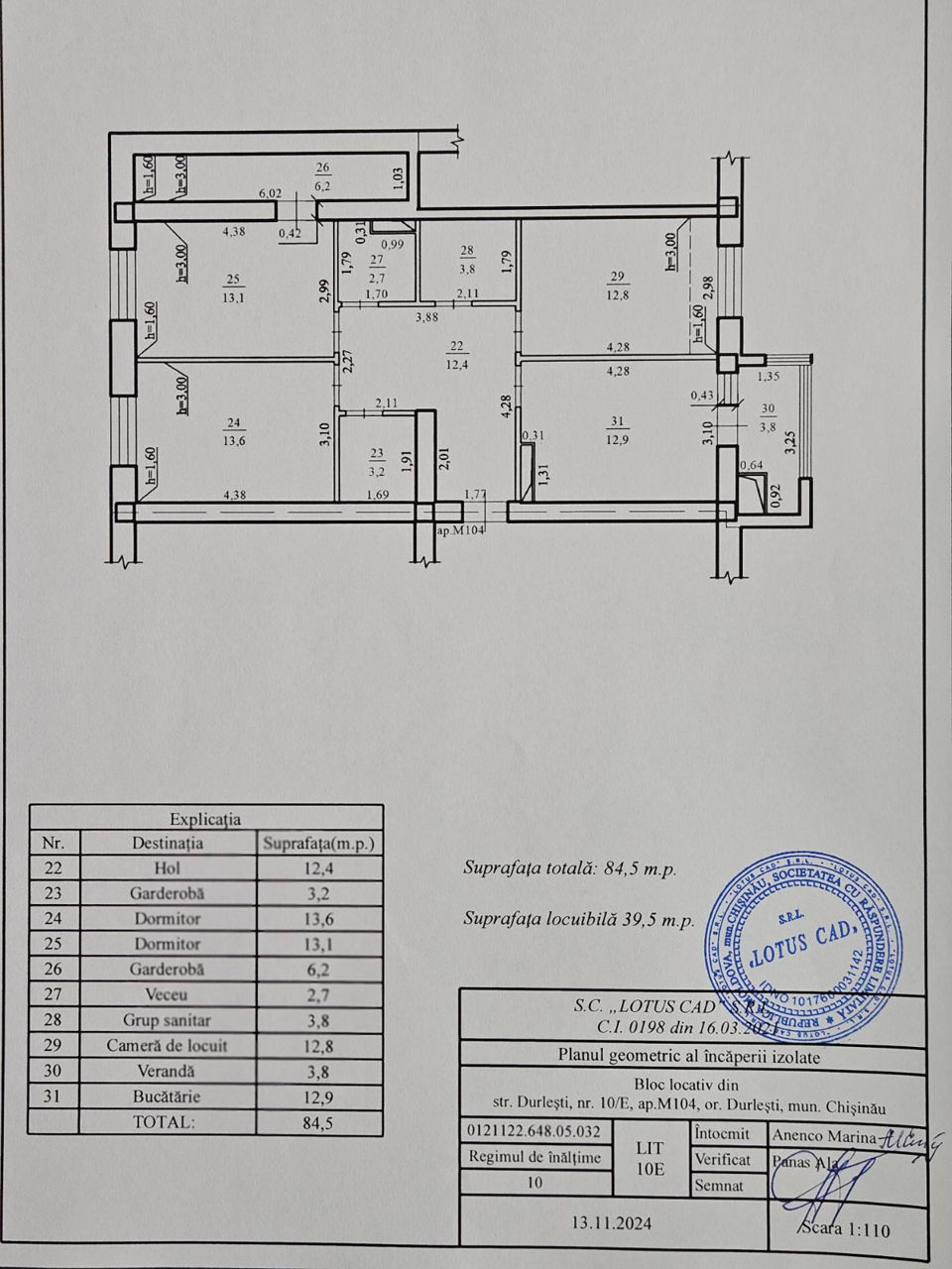 Apartament cu 3 camere,  Durlești,  Chișinău,  Chișinău mun. foto 2