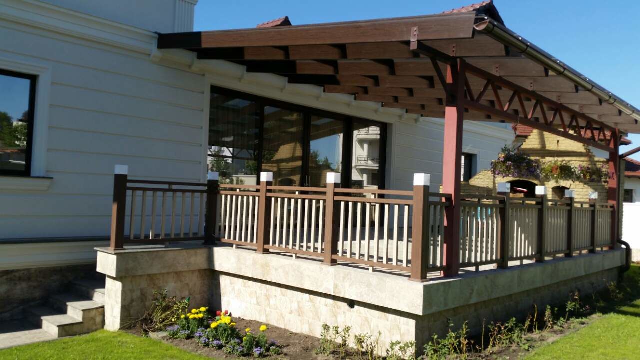 Balustrade,terase,gard din profile WPC lemn plastifiat decking (террасная доска)древесно-полимерный foto 1