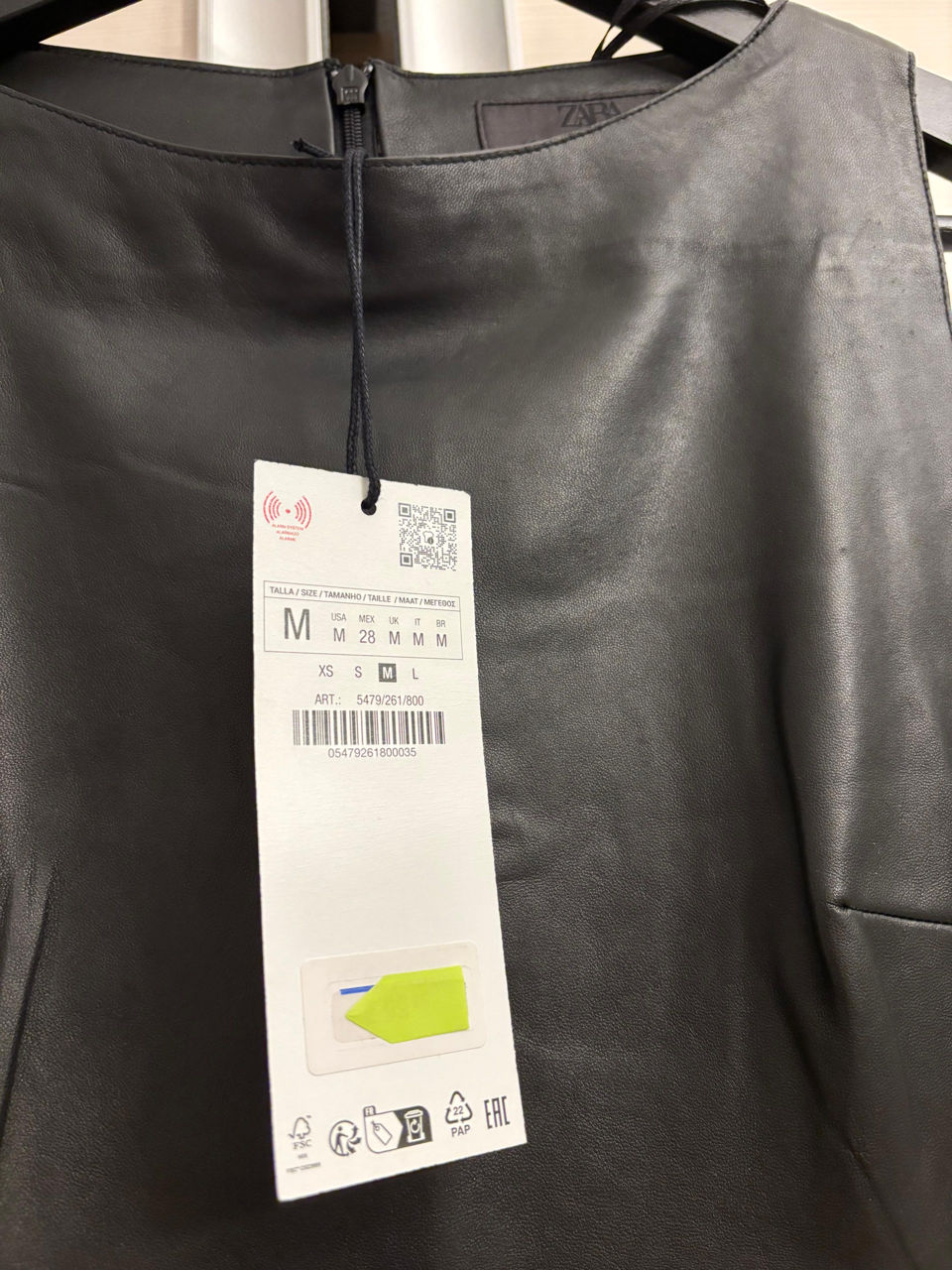 ZARA Rochie Piele Naturala Платье из кожи фото 4