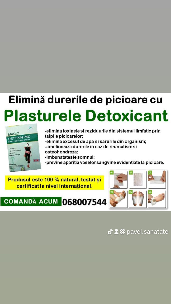 Scapă de dureri de picioare acum! Plasture detox! foto 1